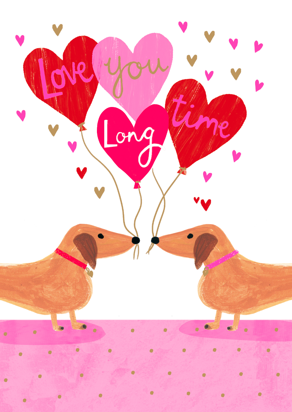 Love You Long Time | Bright and Sparkly Greetings Cards | Paper Salad