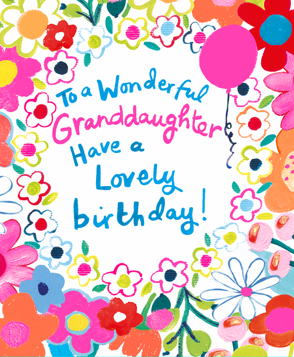 Granddaughter Lovely Birthday Floral Pattern