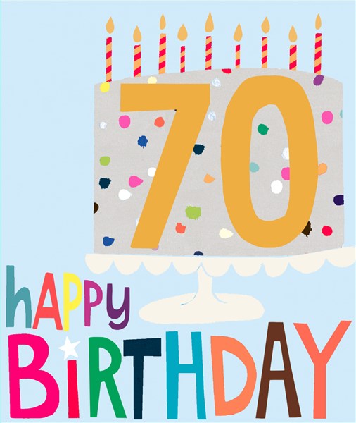 Age 70 Birthday Cards | Bright & Sparkly Greeting Cards | Paper Salad